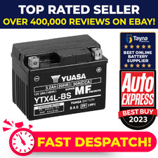 Genuine Yuasa YTX4L-BS High Power AGM GEL Motorbike Motorcycle Battery YTX4LBS