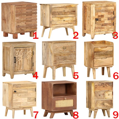 Solid mango wood bedside - solid,