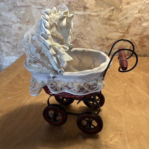 Wicker baby doll carriage - wicker,
