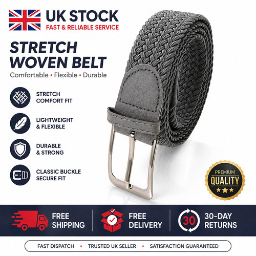 Mens belt elastic - belt,elastic, braided