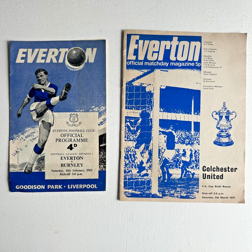 Everton football programmes - everton,