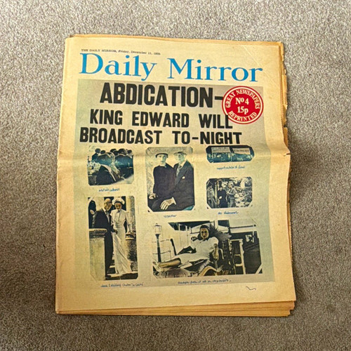 Daily mirror abdication king - daily,