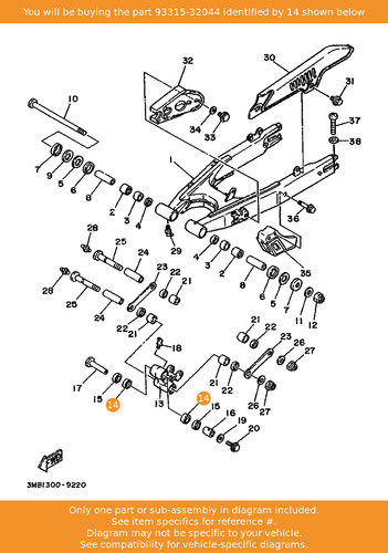 Yamaha bearing - bearing, (yt2015)