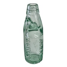 Lawrence Yarmouth Codd Bottle With Marble Vintage 7.5" Glass 