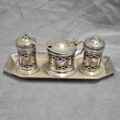 Vintage silver plate condiment - vintage,