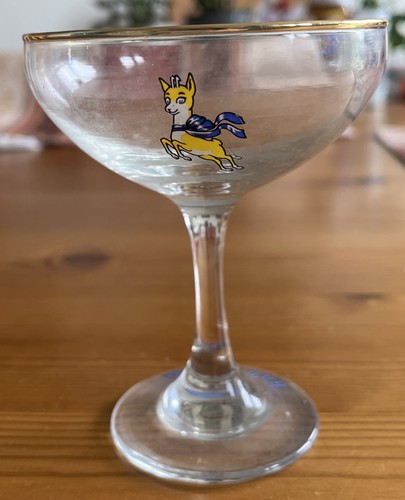 Single babycham glass - glass,