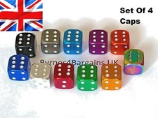 Tyre Valve Dust Caps Dice Bike Motorcycle Alloy X 4 UK Seller FITS ALL CARS