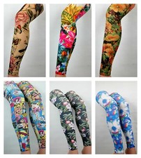 Patterned Tights Footless