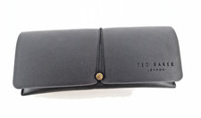 Ted Baker Glasses/Sunglasses Case Fold Over Soft Faux Leather Black Preloved