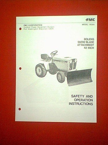 Bolens tractor snow plow - bolens,