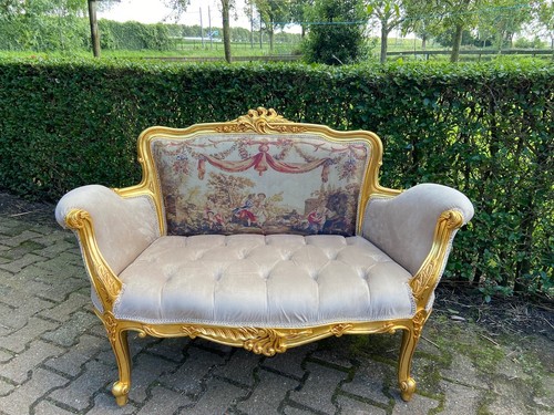 Sofa french louis xvi beige - sofa,