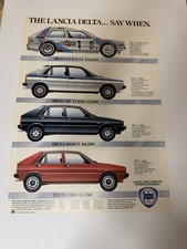 Original 1985 Lancia Delta S4 Rally HF Turbo Magazine Advert Poster Retro Rare