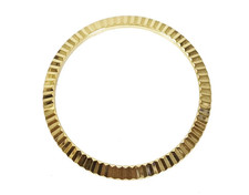 Fluted Watch Bezel Insert for 36mm Rolex Datejust Golden Stainless Steel Ring