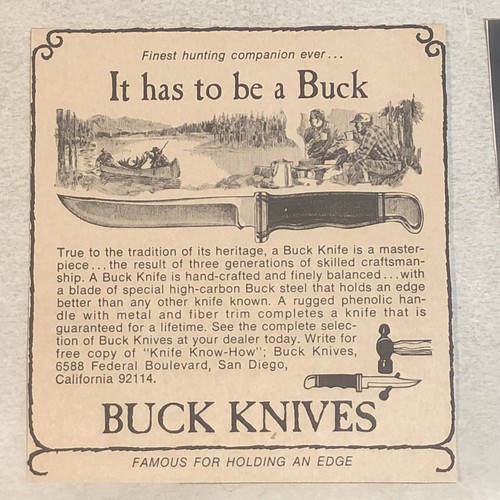 Buck knives 1980s vintage - buck,