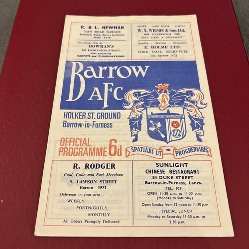 1967 barrow afc v - afc,