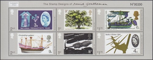 The stamp designs of - 'the,