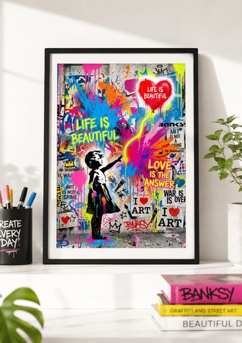 Banksy balloon girl - girl, graffiti