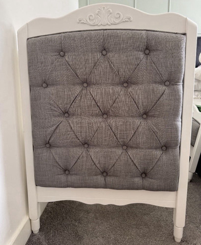 Handmade white wood cot bed - handmade,