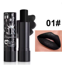 Black Lipstick Eye Shadow Waterproof Velvet Matte Lasting Punk Goth Cosplay