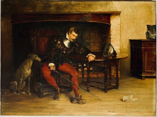 Antique painting 19th a - painting, :