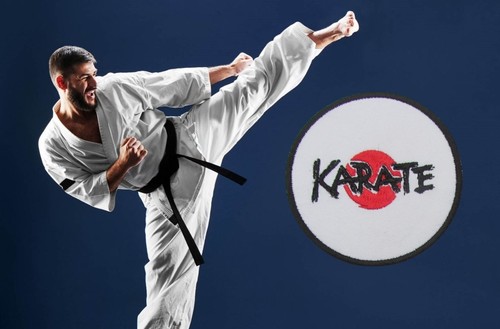 Karate cloth badge - patch, 3inch