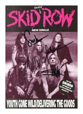 SKID ROW ENTIRE GROUP AUTOGRAPHED SIGNED A4 POSTER PHOTO PRINT
