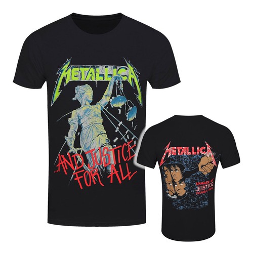 Metallica shirt and justice - and,