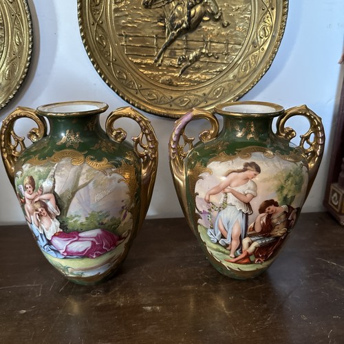 Pair vintage porcelain - a,