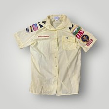 BSA Boy Scouts Shirt w/ Patches 1985 Size 12 Ladies Den Leader