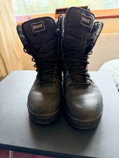 Magnum  Leather Waterproof Boots Men's Size UK 9 Black Lace Up, 