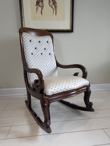 Victorian rocking armchair - victorian,