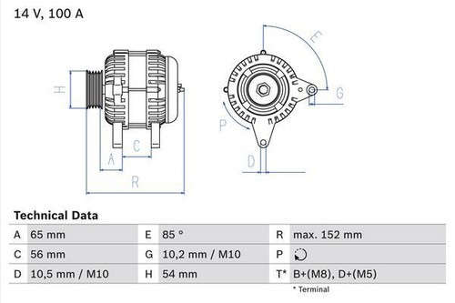 Bosch alternator for vauxhall - bosch,