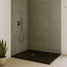 Ocean Black Slate Resin Rectangle Shower Tray - Various Sizes