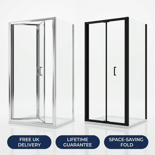 800mm fold shower door 4mm - bi-fold,