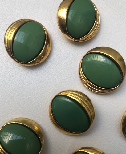 Vintage green old gold trim - 6,