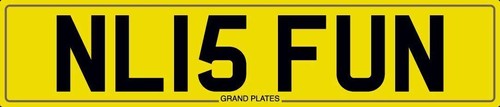 Initials number plate nl15 - nl,
