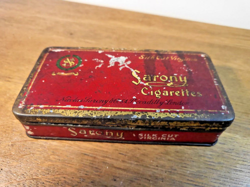 Vintage old tin - tin, cut