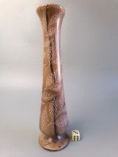 Carved engraved stone vase - carved,