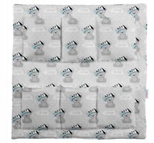 COT TIDY ORGANISER BED NURSERY HANGING STORAGE 6 POCKETS Teddy Boy White