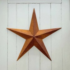 Large 3D 62cm Rusty Metal Barn Star Rustic Hanging Shabby Chic Tin decoration