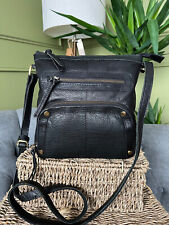 Lloyd Baker Crossbody Bag Black Leather Multipocket Shoulder Bag