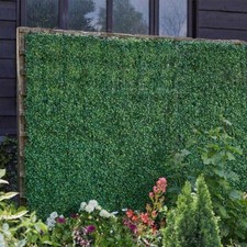 60cm x 40cm Decorative Boxwood Panel Faux Leaf Screening Trellis Wall Cover