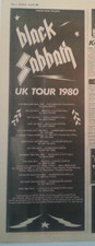 BLACK SABBATH 1980 UK  Tour Poster size Press ADVERT 16x6 inches