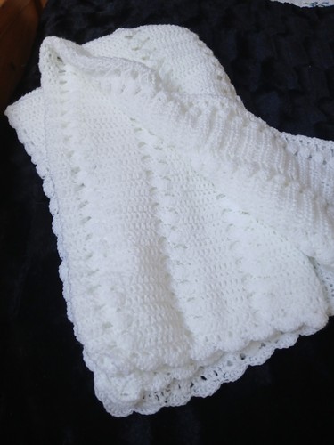 Handmade crochet baby shawl - crochet,