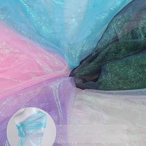 Wrinkled organza fabric - wrinkled,
