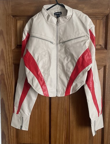 Plt cream red faux leather - plt, cream/red