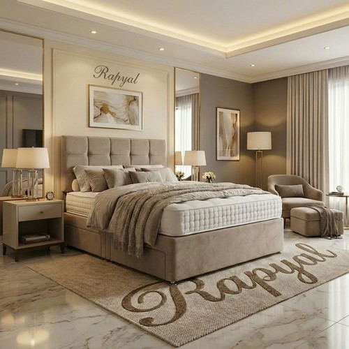 Plush divan bed set with - divan,