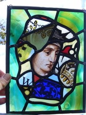 Antique Stained Glass Panel