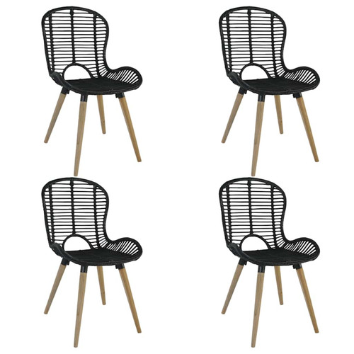 Dining chairs set - chairs, black