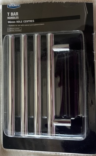 Chrome tbar cabinet handles - tbar,